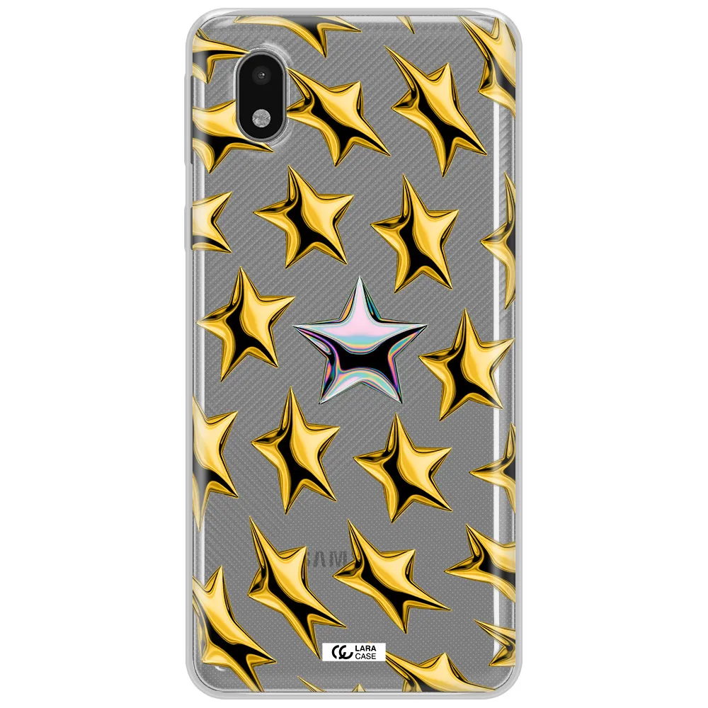 A Group Of Gold Stars Samsung A01 Core Clear Tpu Case