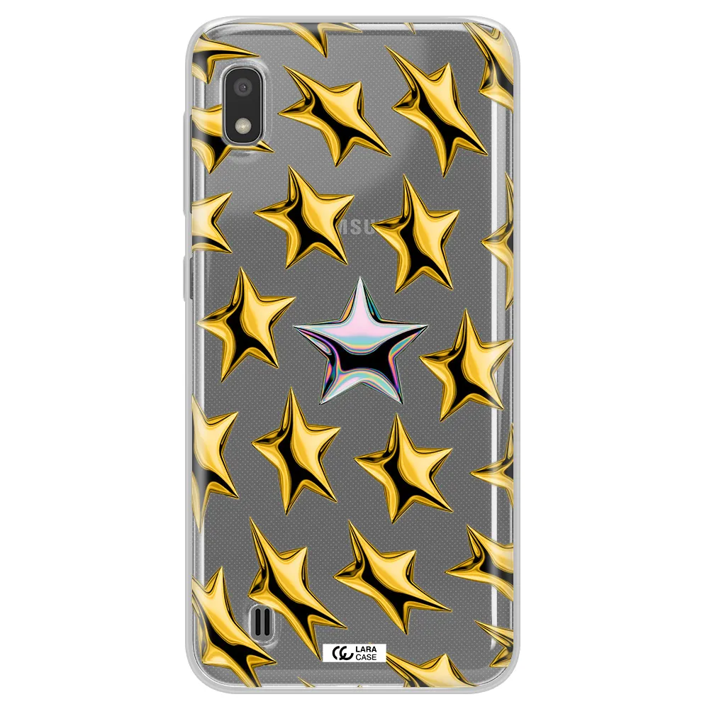 a group of gold stars Samsung A10 Clear TPU Case