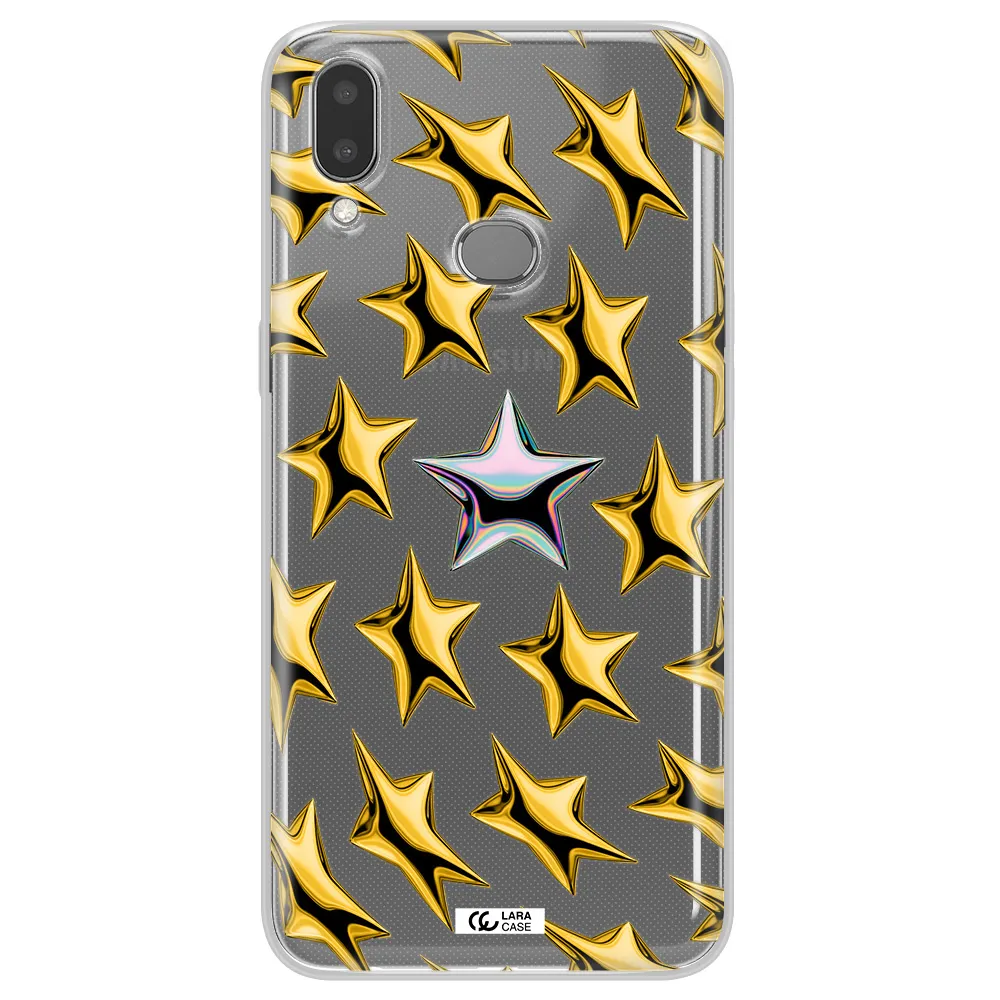 a group of gold stars Samsung A10S Clear TPU Case