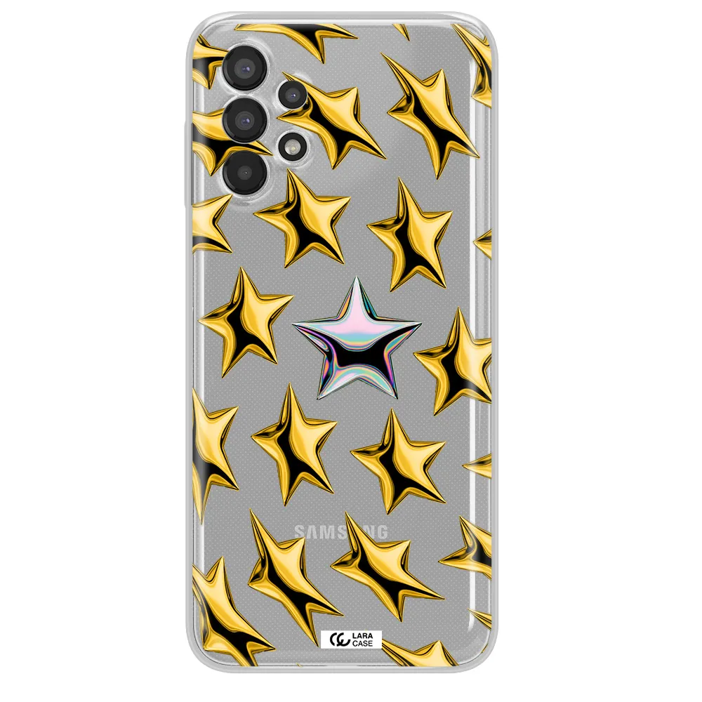 a group of gold stars Samsung A13 Clear TPU Case