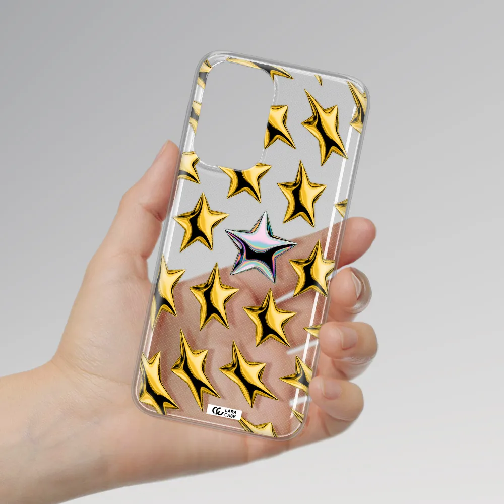 a group of gold stars Samsung A23 Clear TPU Case
