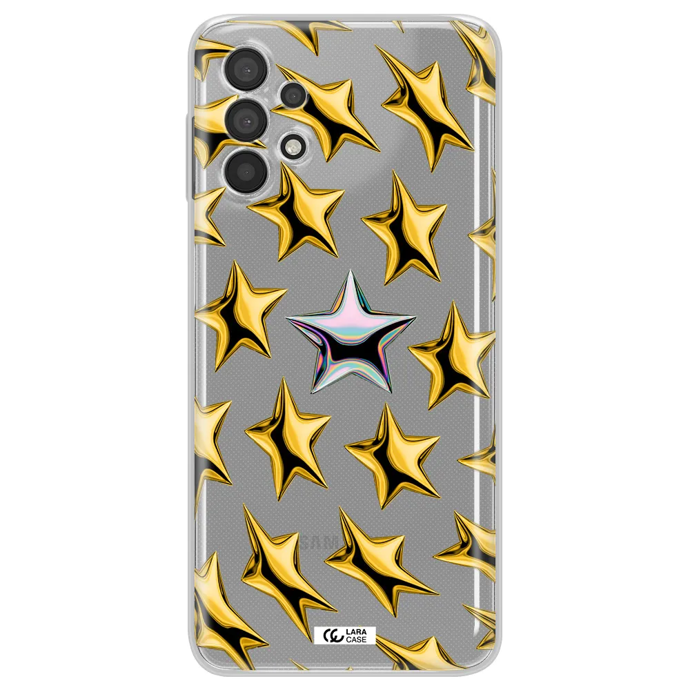 A Group Of Gold Stars Samsung A32 4G Clear Tpu Case