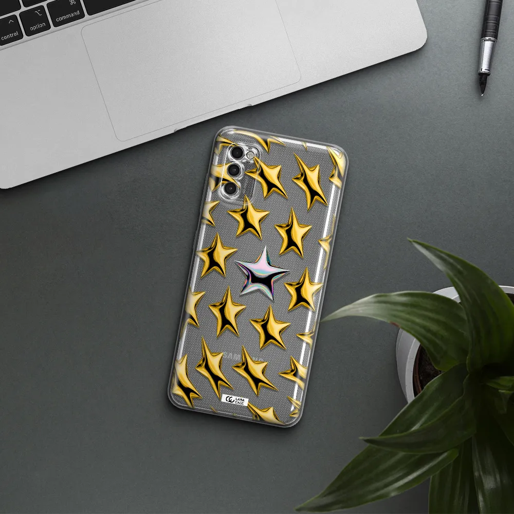 A Group Of Gold Stars Samsung A41 Clear Tpu Case