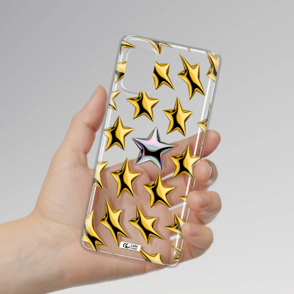 a group of gold stars Samsung A51 Clear TPU Case