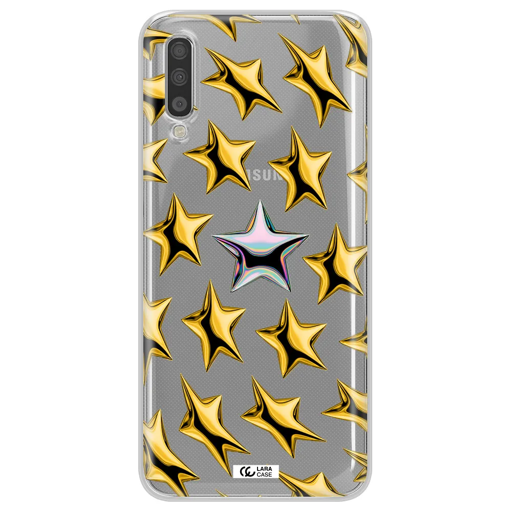 A Group Of Gold Stars Samsung A70S Clear Tpu Case