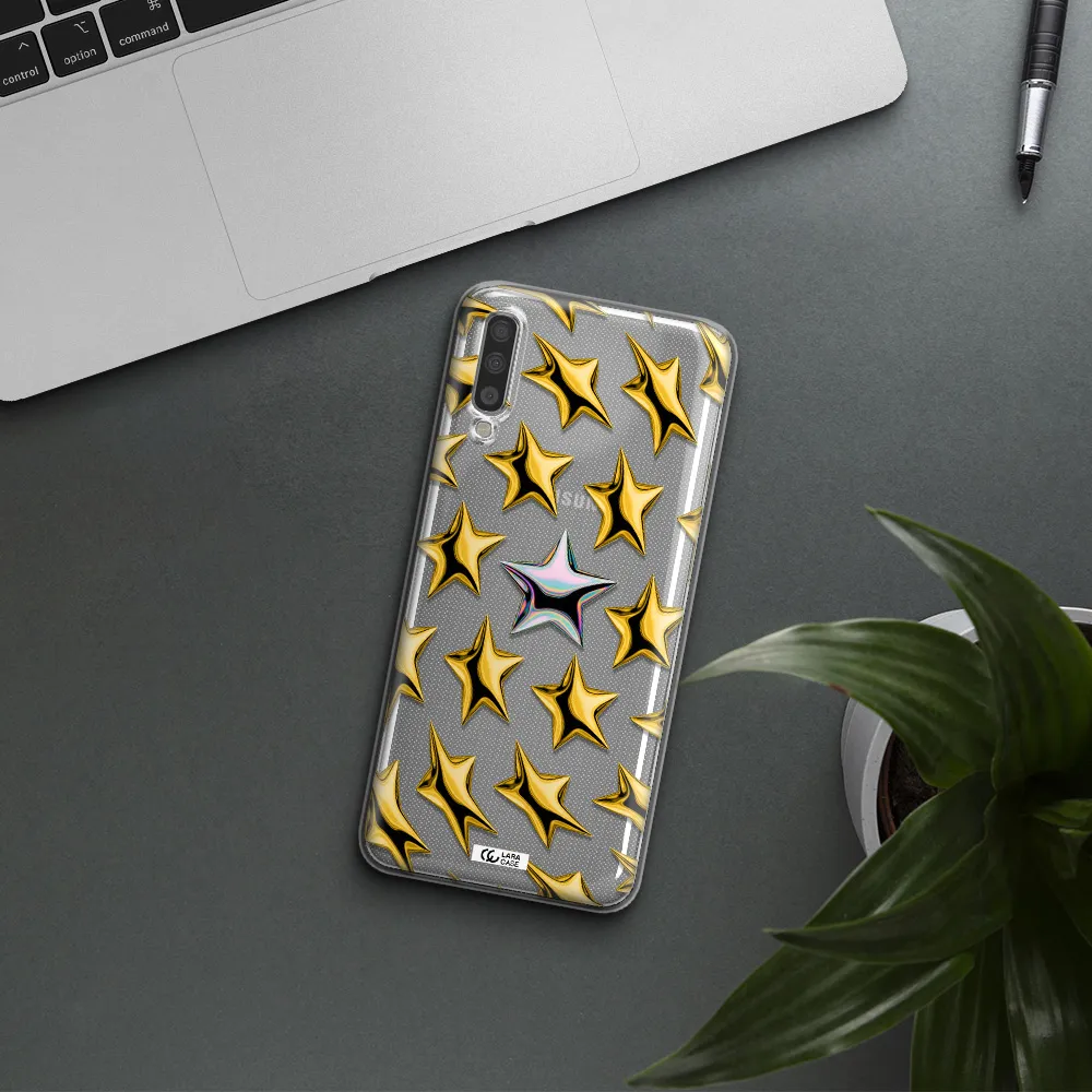 A Group Of Gold Stars Samsung A70S Clear Tpu Case