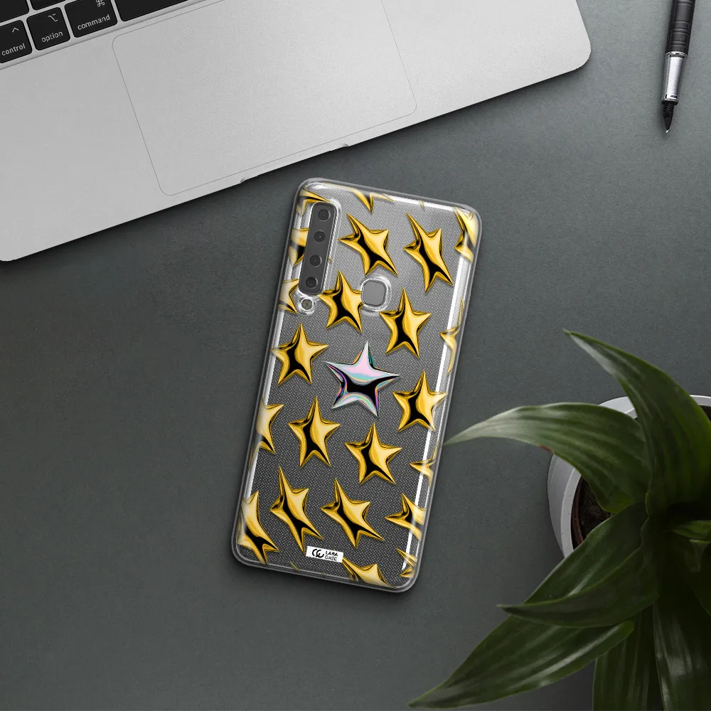 a group of gold stars Samsung A9 2018 Clear TPU Case