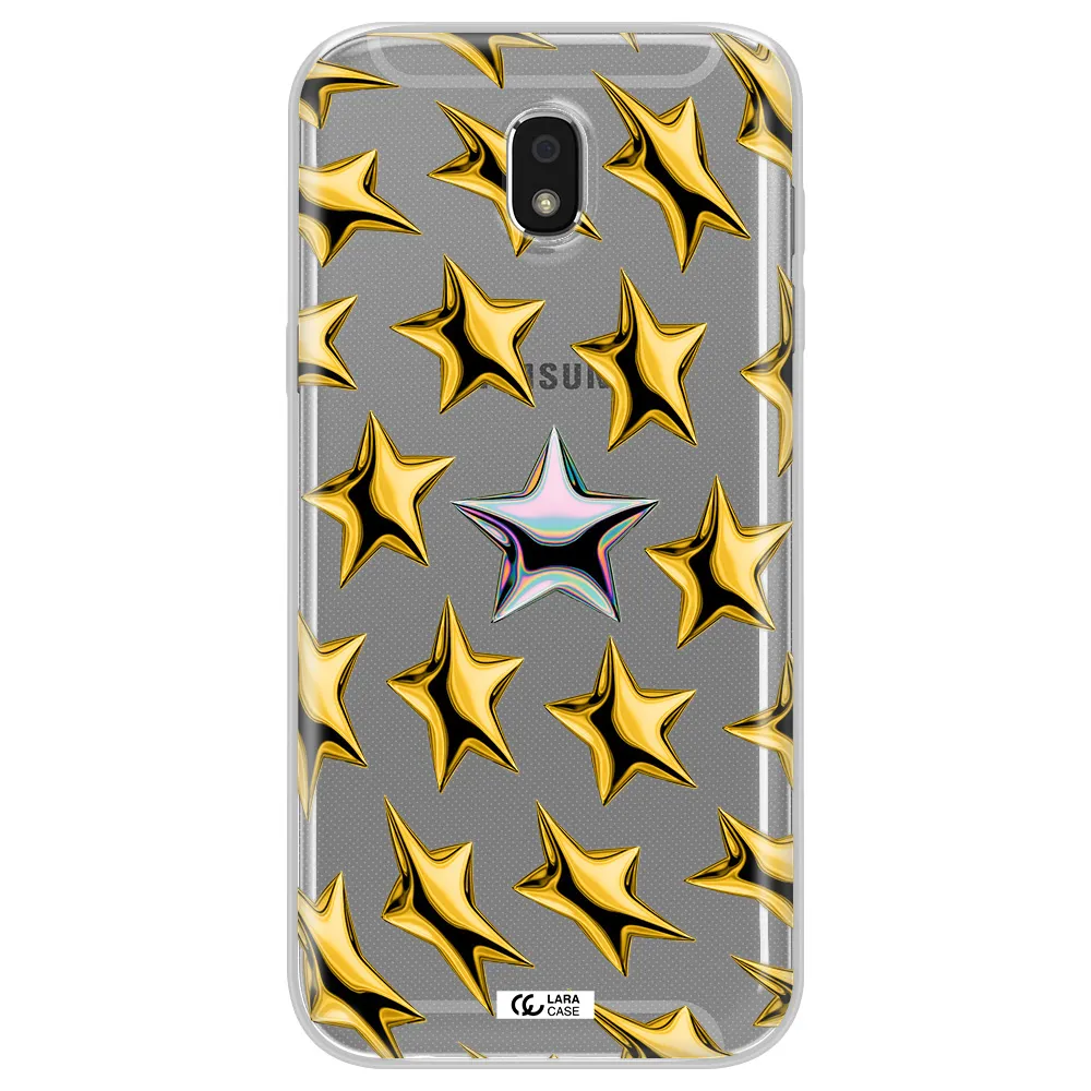 a group of gold stars Samsung J5 2017 Clear TPU Case