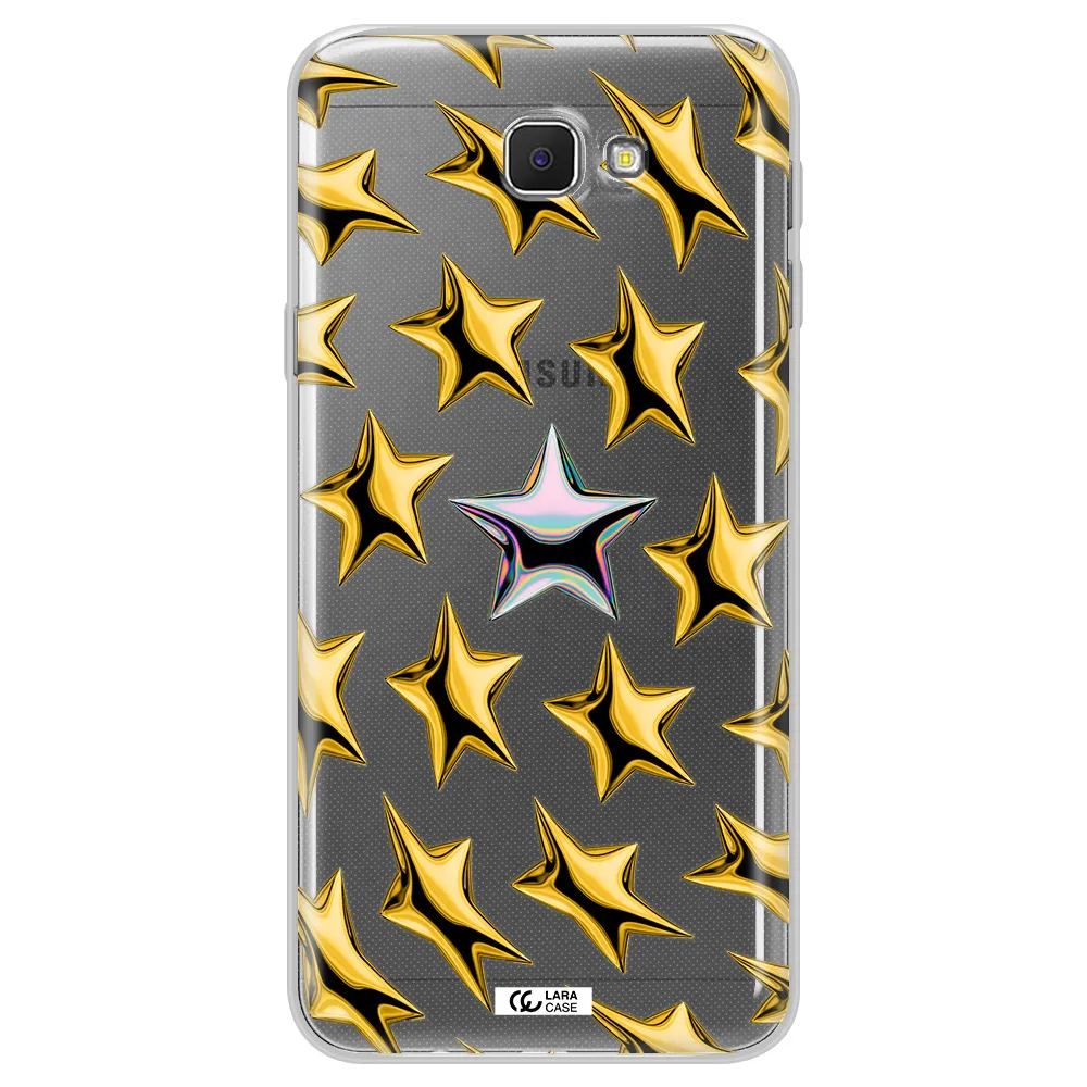 a group of gold stars Samsung J5 Prime Clear TPU Case