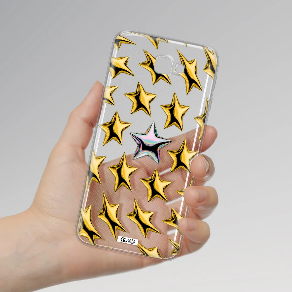 a group of gold stars Samsung J5 Prime Clear TPU Case