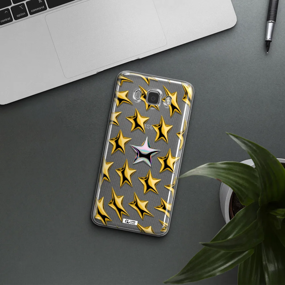 a group of gold stars Samsung J7 2016 Clear TPU Case