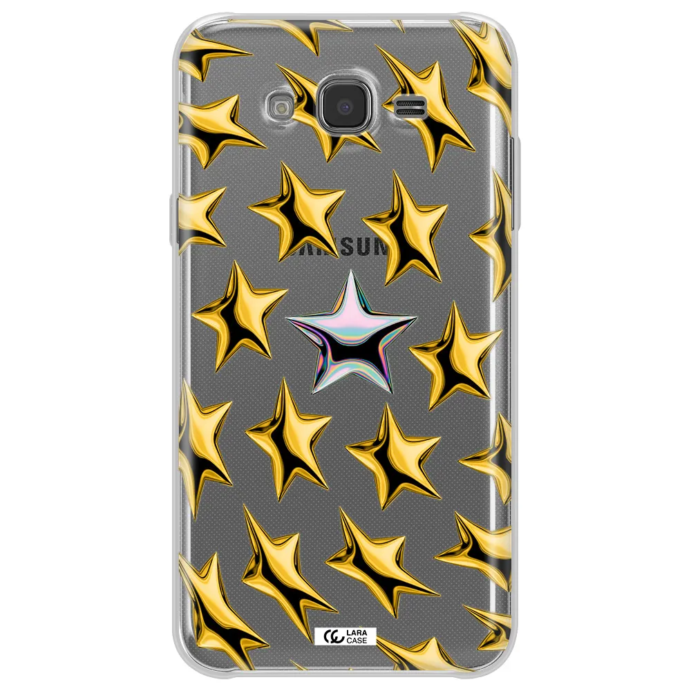 a group of gold stars Samsung J7 Core Clear TPU Case