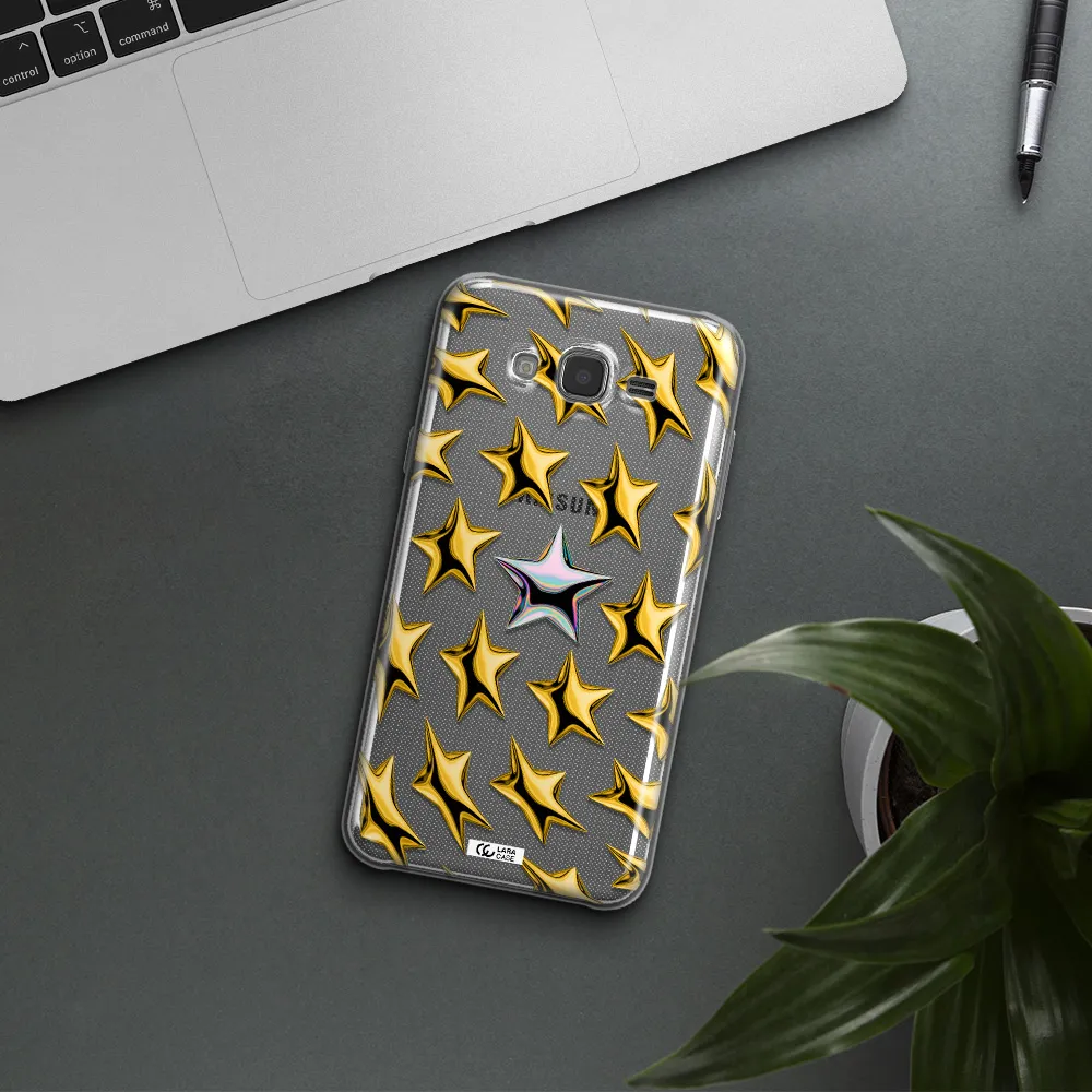 a group of gold stars Samsung J7 Core Clear TPU Case