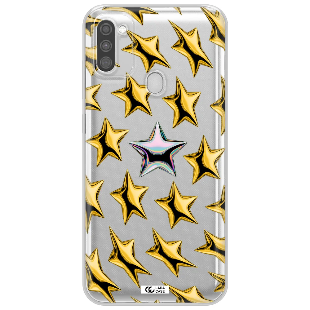 a group of gold stars Samsung M11 Clear TPU Case