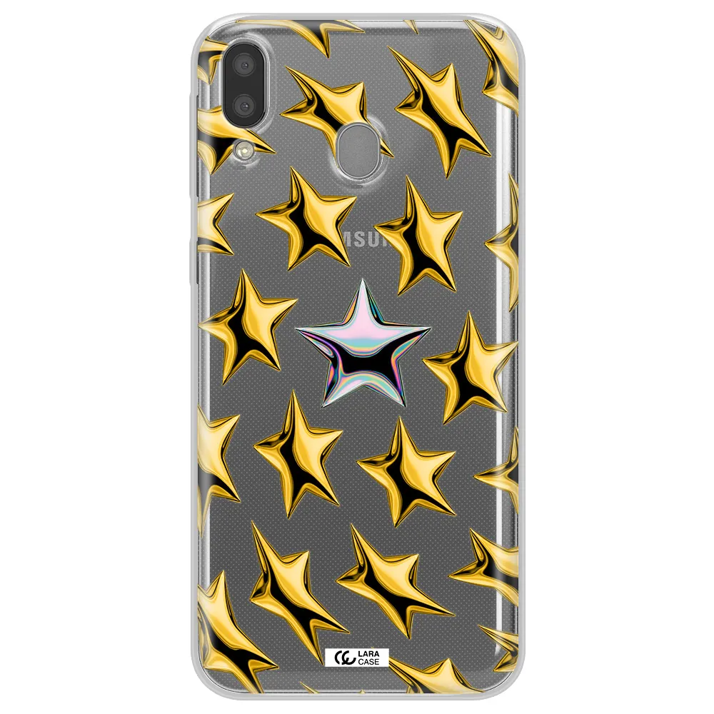 a group of gold stars Samsung M20 Clear TPU Case