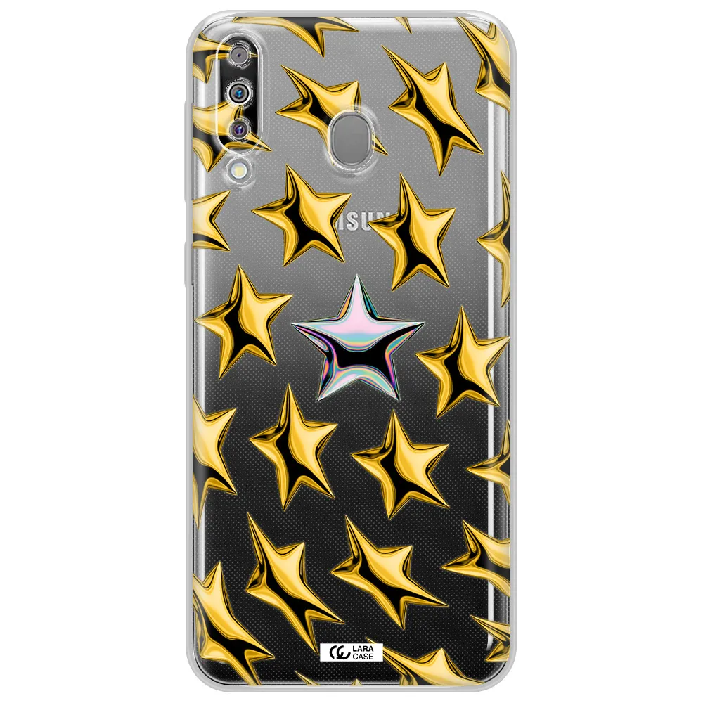 a group of gold stars Samsung M30 Clear TPU Case