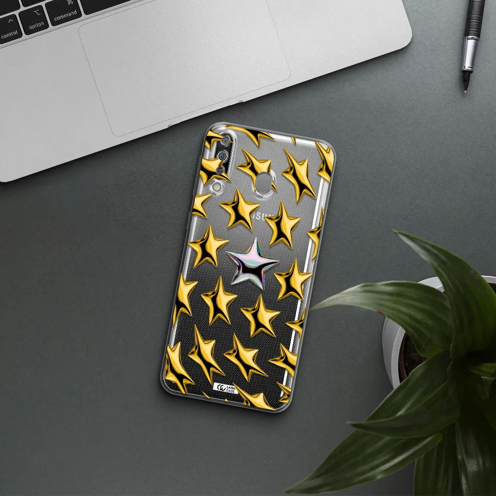 a group of gold stars Samsung M30 Clear TPU Case