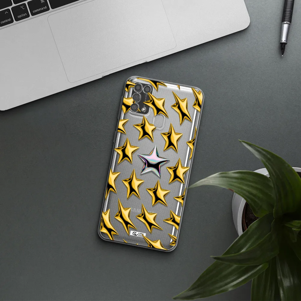 a group of gold stars Samsung M31 Clear TPU Case