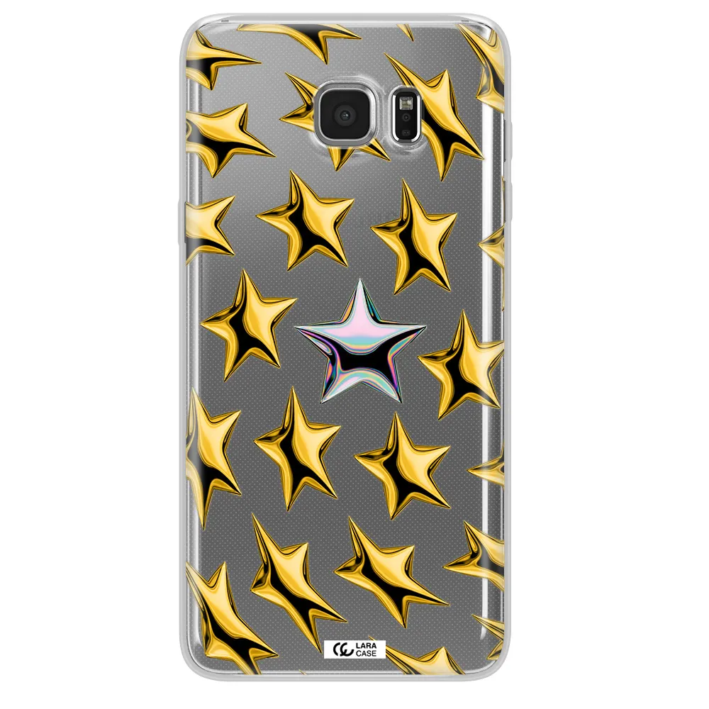 a group of gold stars Samsung Note 5 Clear TPU Case