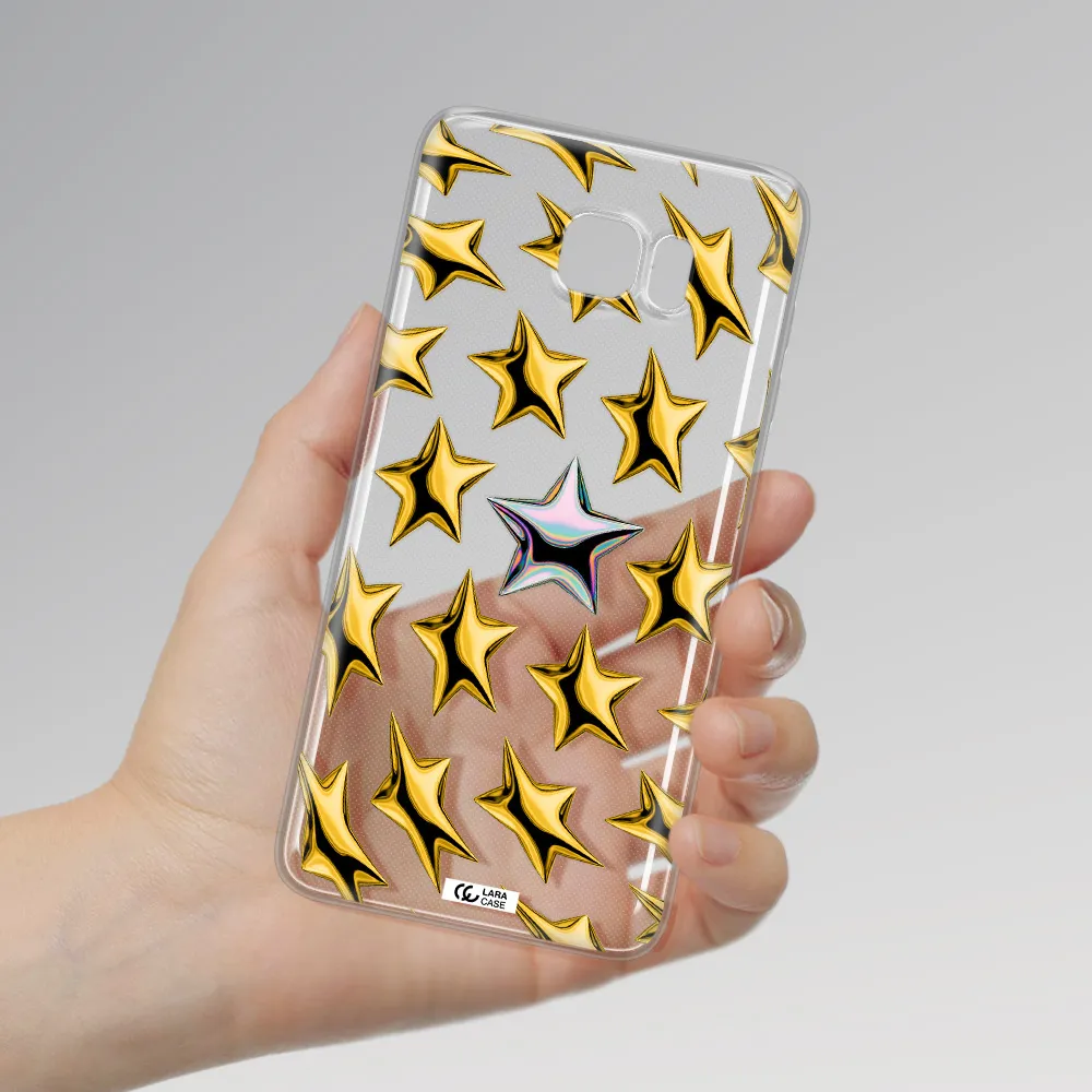 a group of gold stars Samsung Note 5 Clear TPU Case