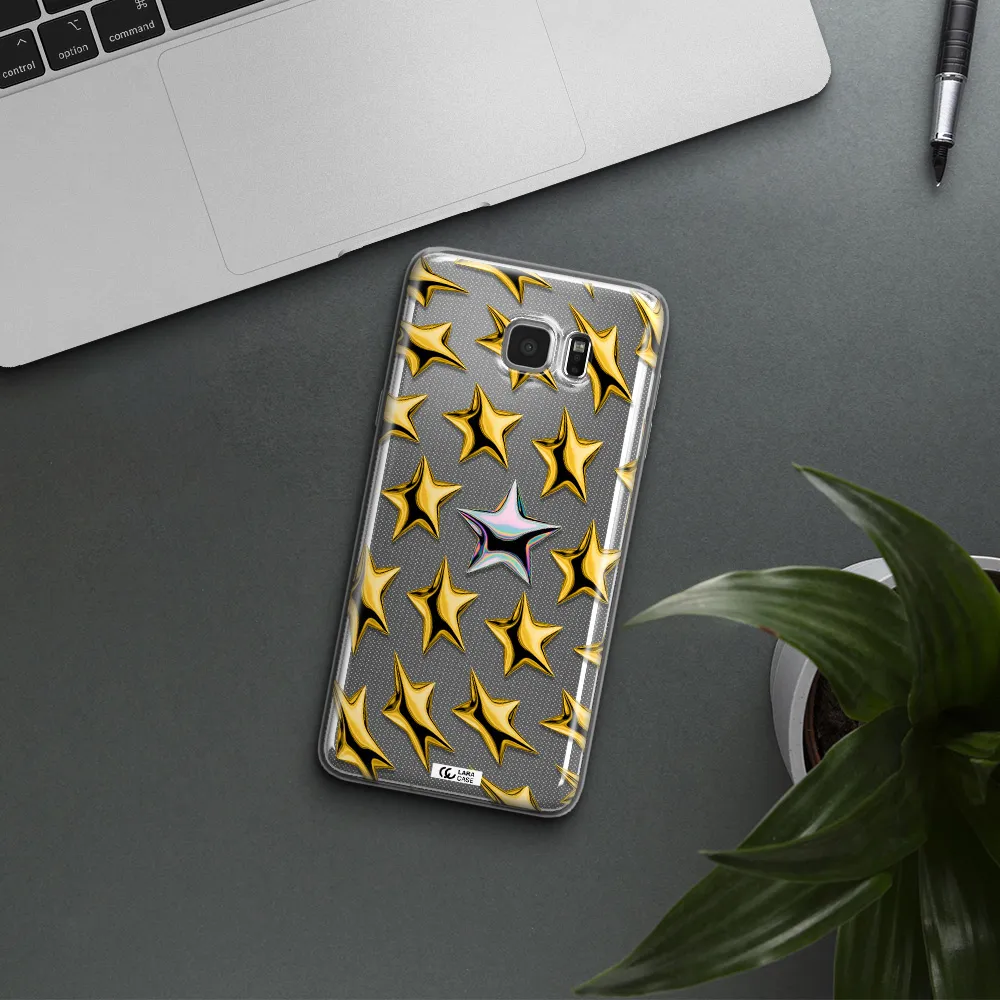 a group of gold stars Samsung Note 5 Clear TPU Case