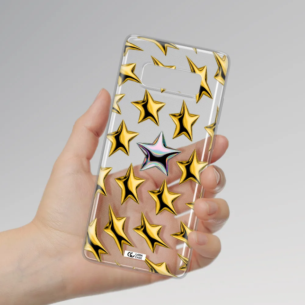 a group of gold stars Samsung Note 8 Clear TPU Case