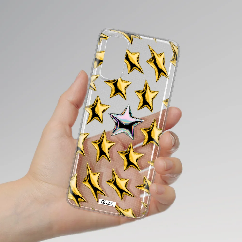 a group of gold stars Samsung S20 Clear TPU Case
