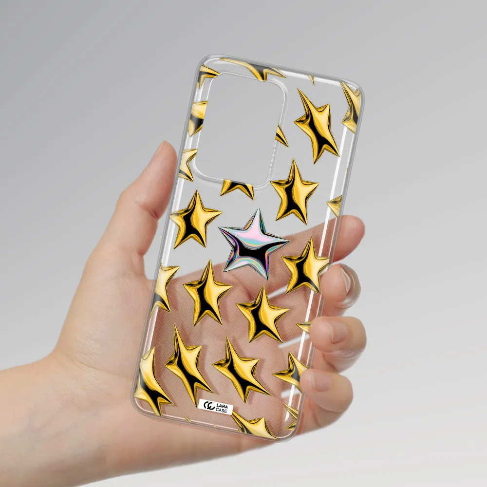a group of gold stars Samsung S20 Ultra Clear TPU Case