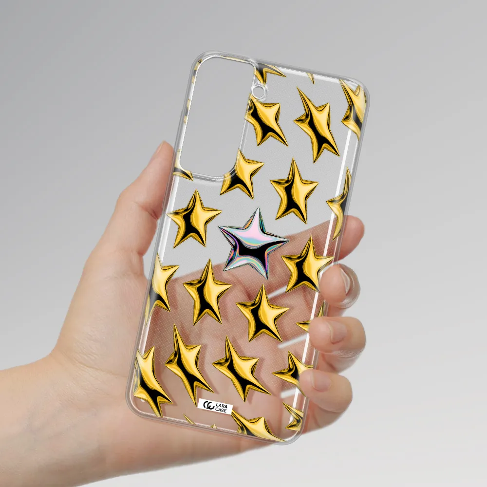 A Group Of Gold Stars Samsung S21 Fe Clear Tpu Case