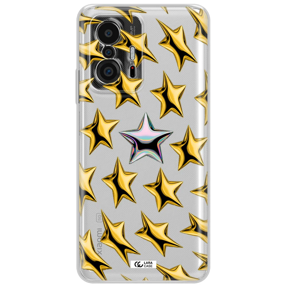 A Group Of Gold Stars Xiaomi 11T Clear Tpu Case