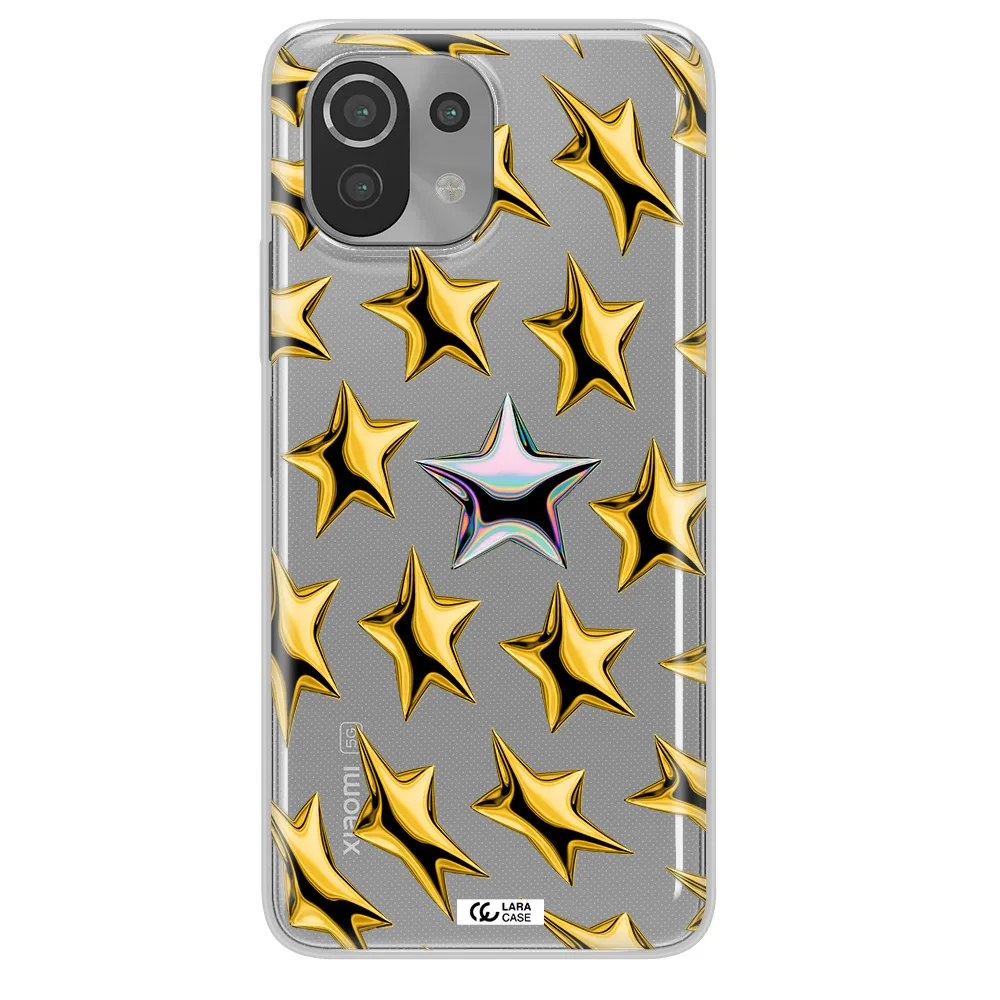 a group of gold stars Xiaomi Mi 11 Lite Clear TPU Case