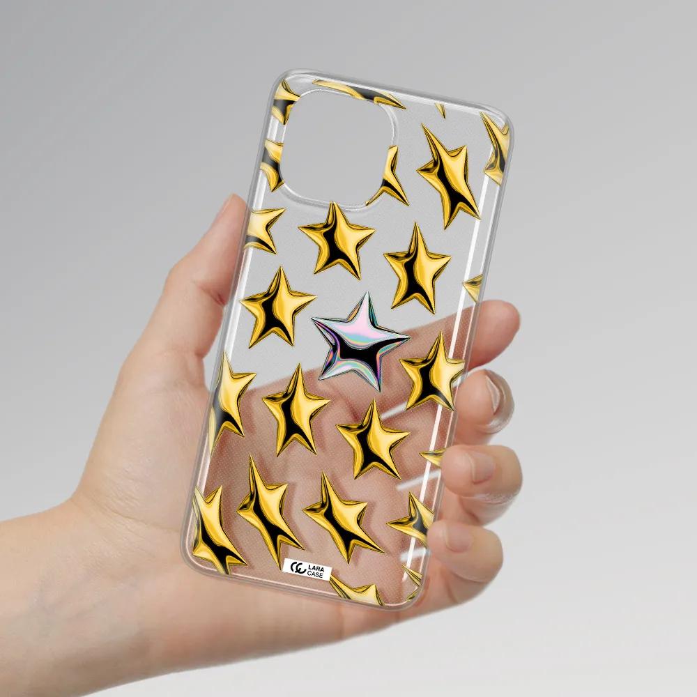 a group of gold stars Xiaomi Mi 11 Lite Clear TPU Case