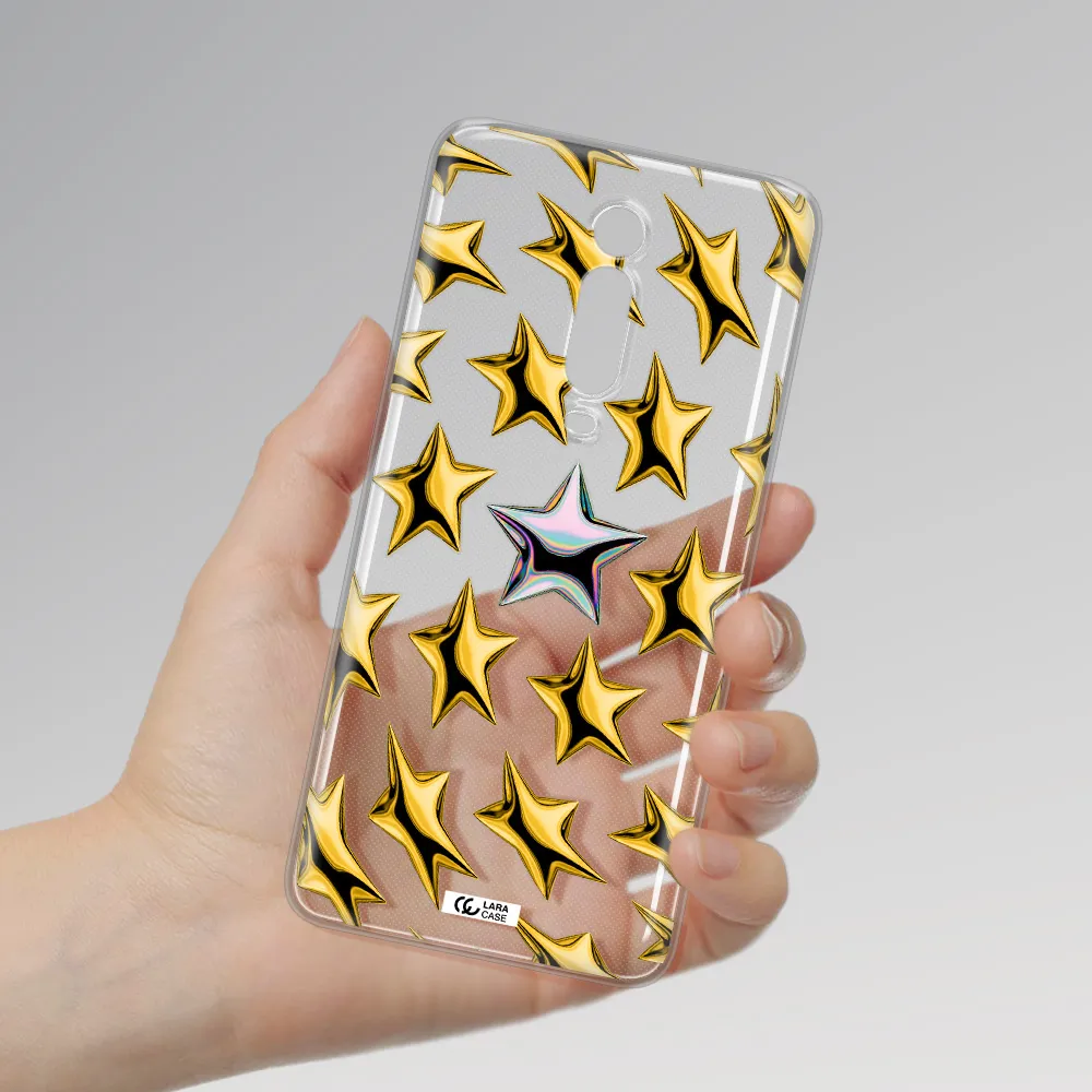 a group of gold stars Xiaomi Mi 9T Clear TPU Case
