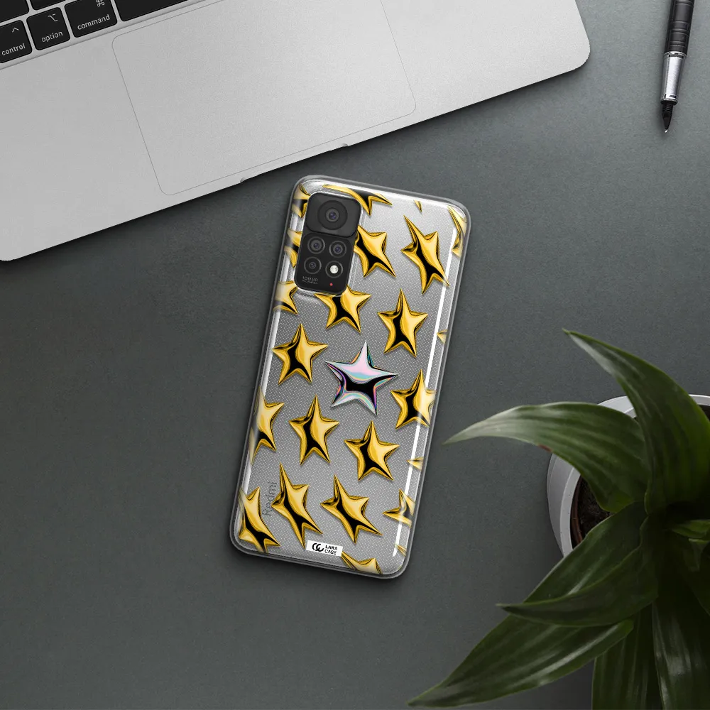 a group of gold stars Xiaomi Note 11 Pro Clear TPU Case