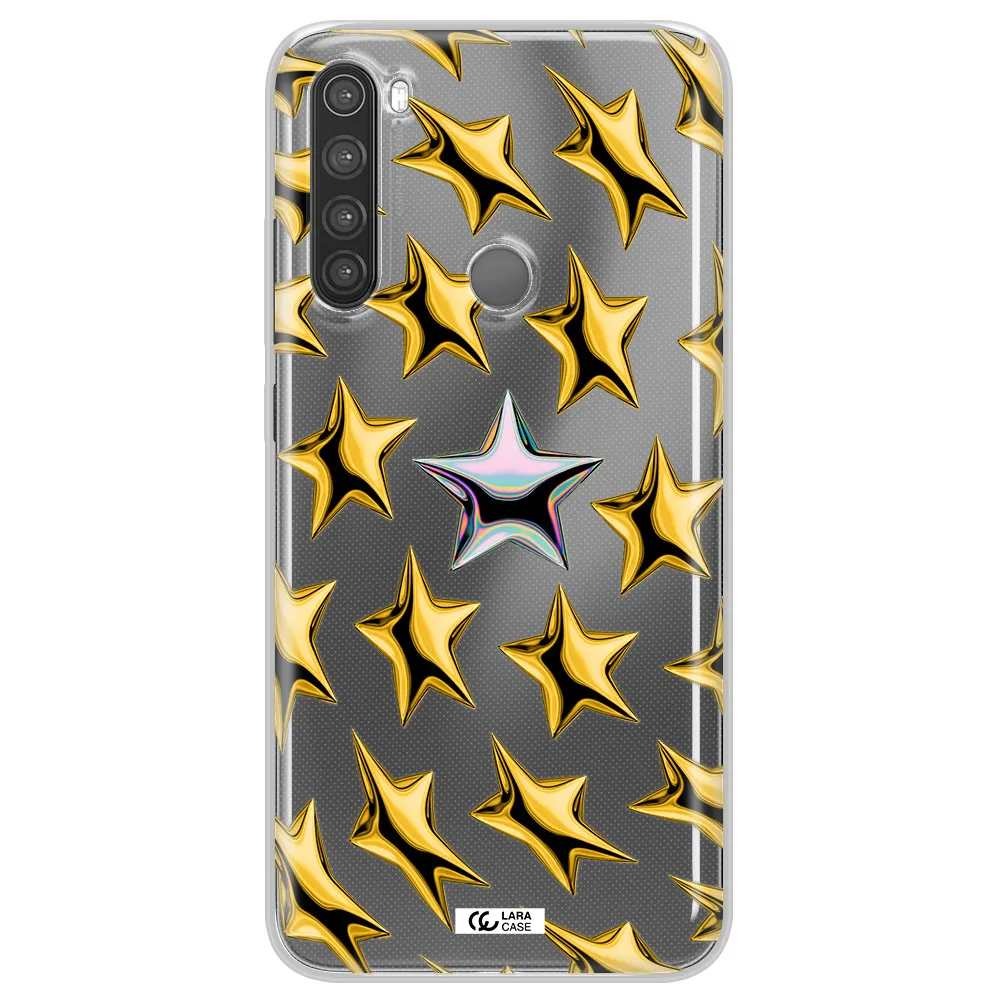 a group of gold stars Xiaomi Note 8 Clear TPU Case