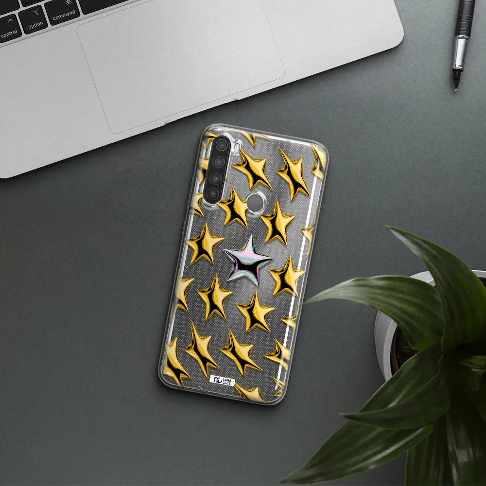 a group of gold stars Xiaomi Note 8 Clear TPU Case