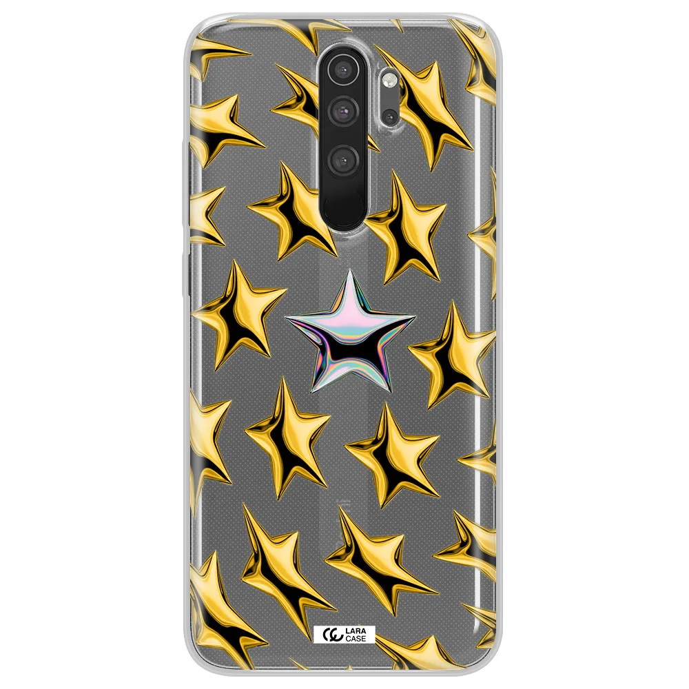 a group of gold stars Xiaomi Note 8 Pro Clear TPU Case