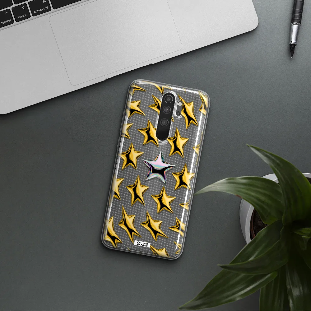 a group of gold stars Xiaomi Note 8 Pro Clear TPU Case