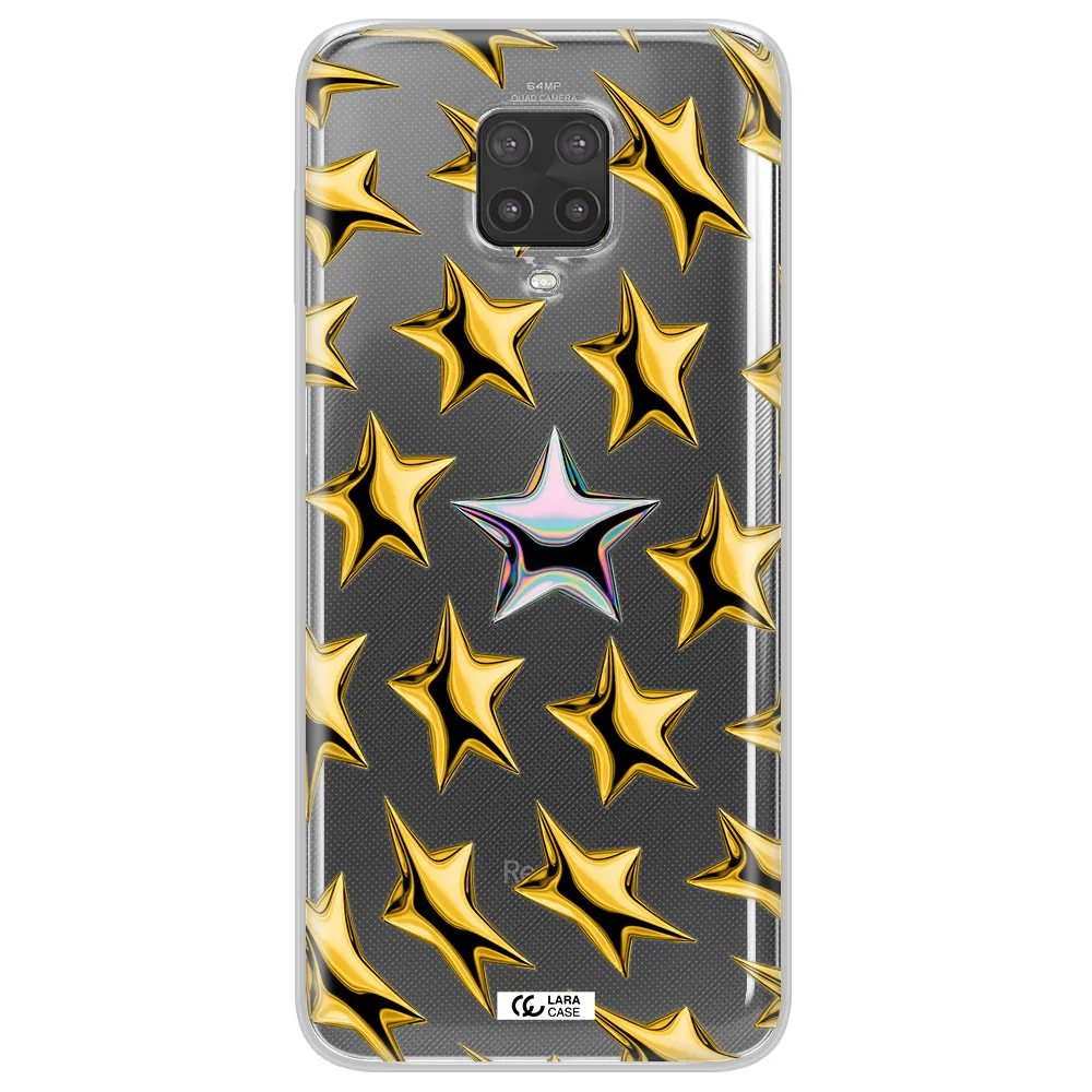 a group of gold stars Xiaomi Note 9 Pro Clear TPU Case