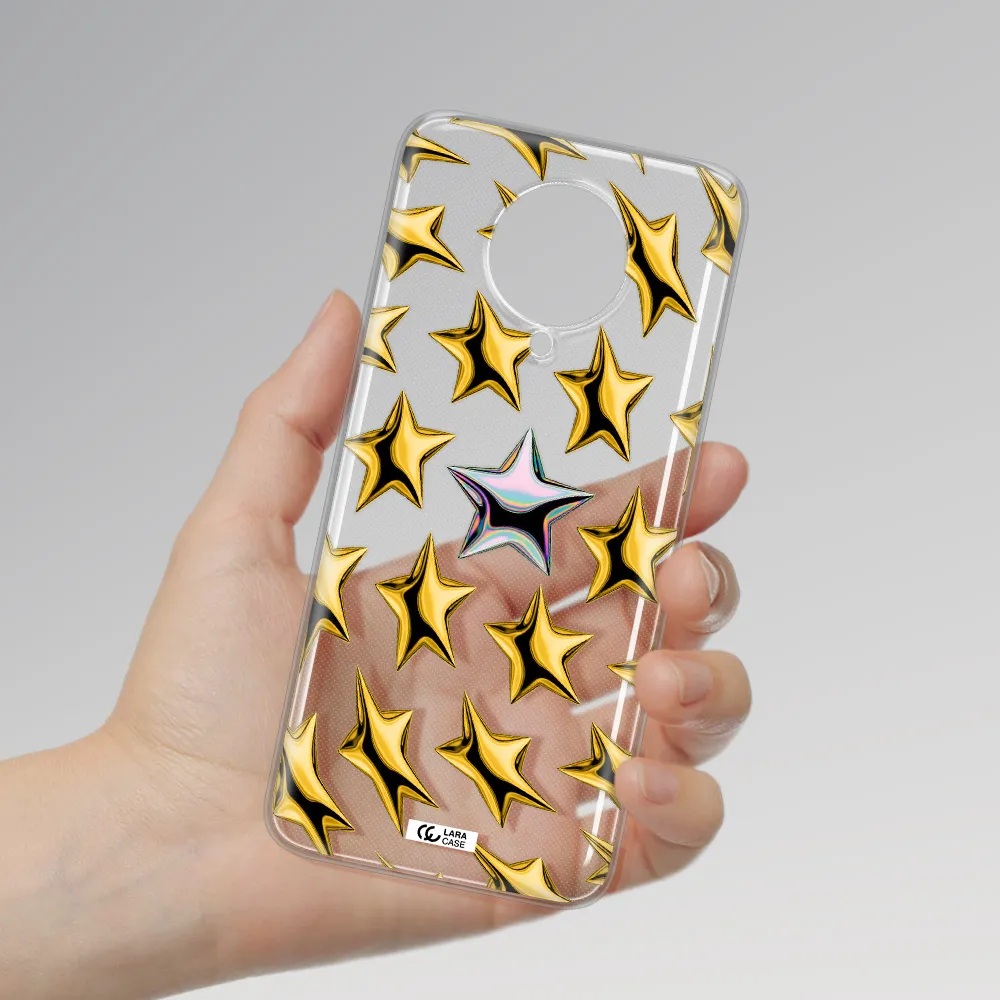 a group of gold stars Xiaomi Poco F2 Pro Clear TPU Case