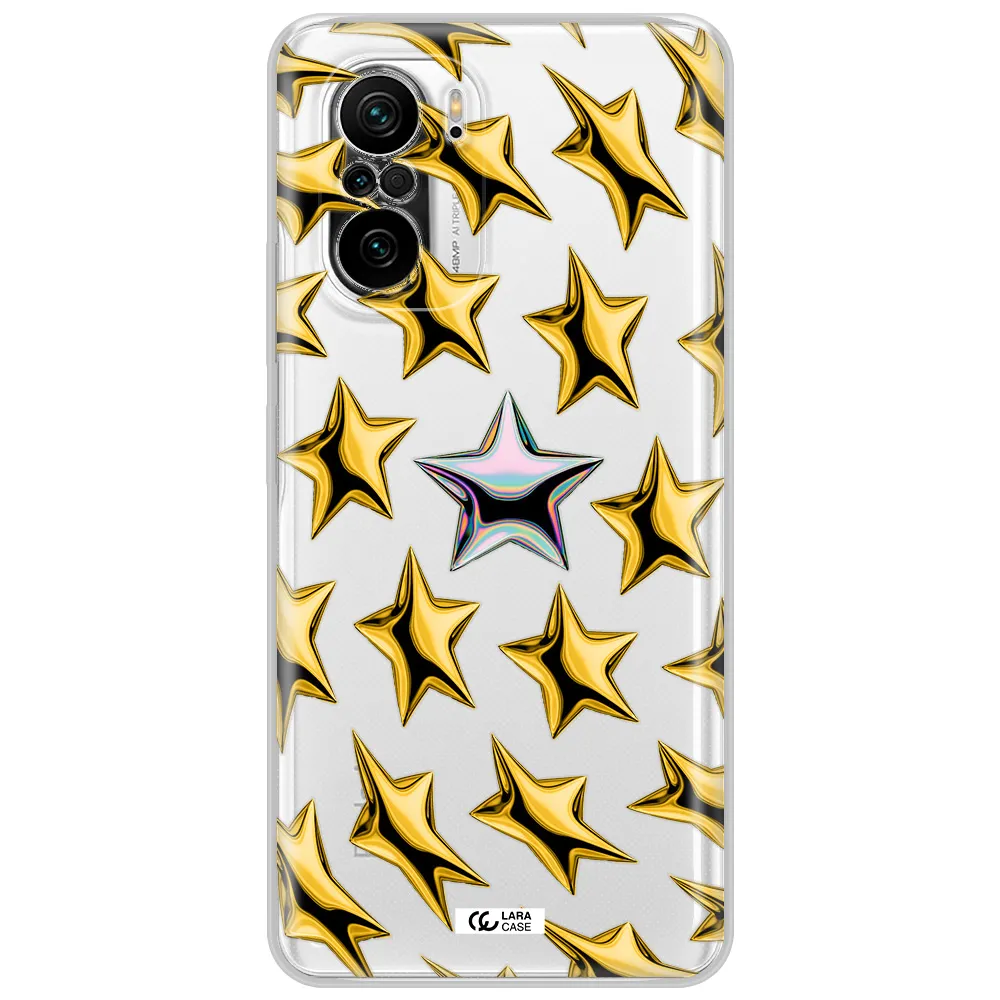 A Group Of Gold Stars Xiaomi Poco F3 Clear Tpu Case