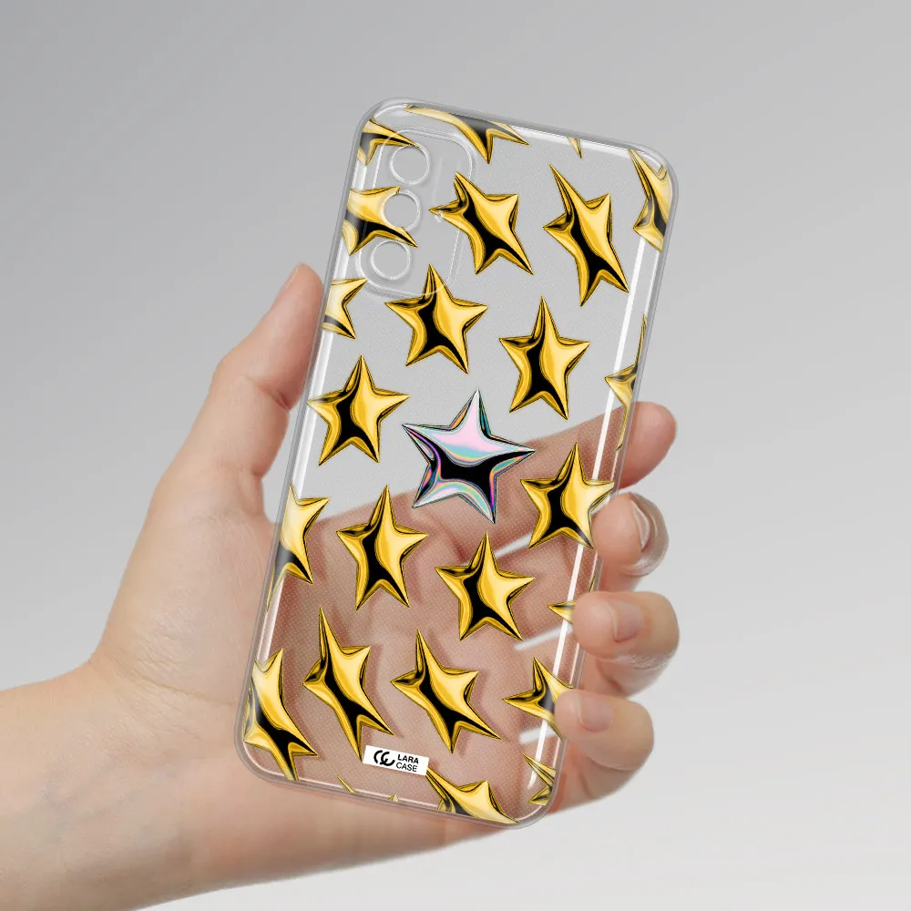 A Group Of Gold Stars Xiaomi Poco M3 Pro Clear Tpu Case