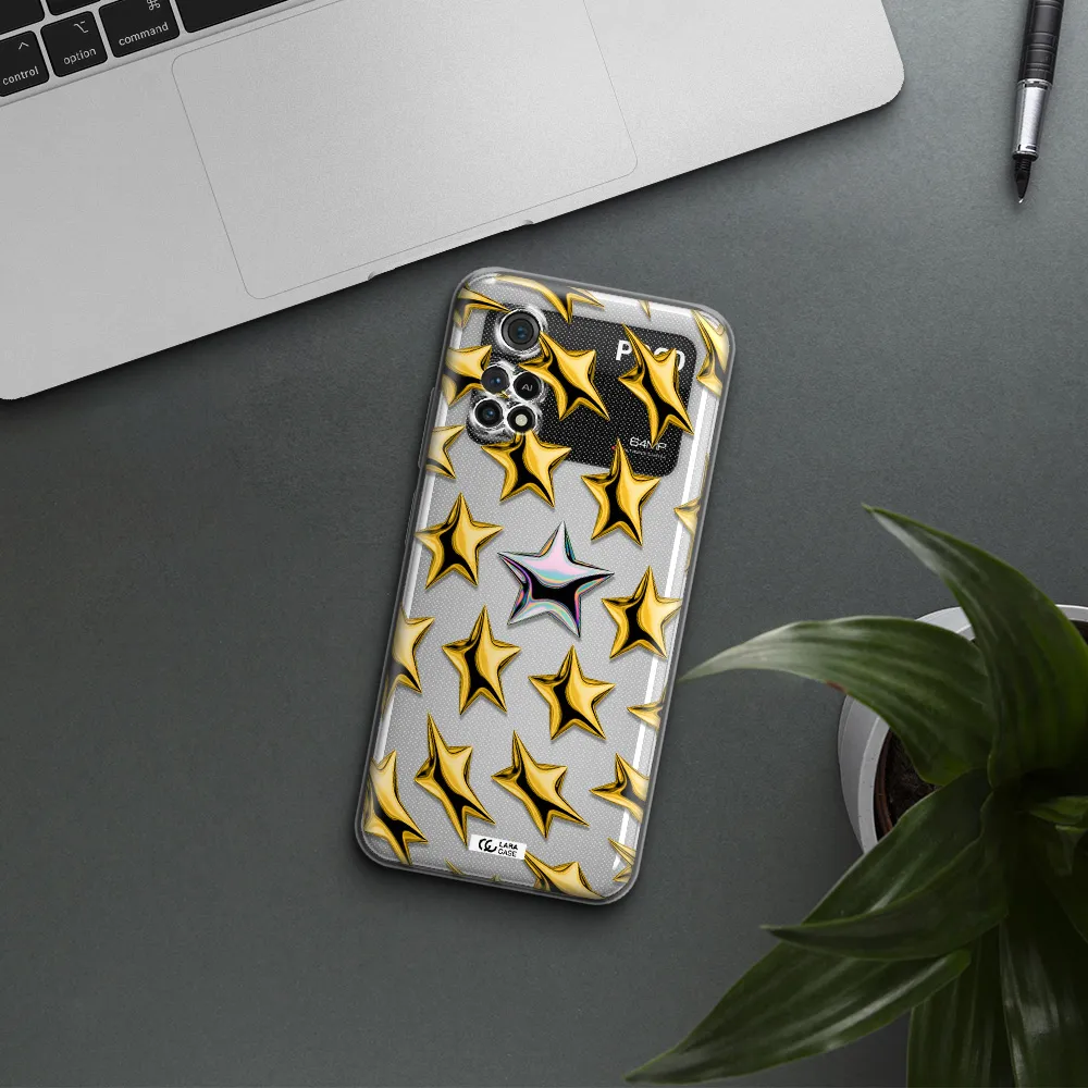 A Group Of Gold Stars Xiaomi Poco M4 Pro 4G Clear Tpu Case