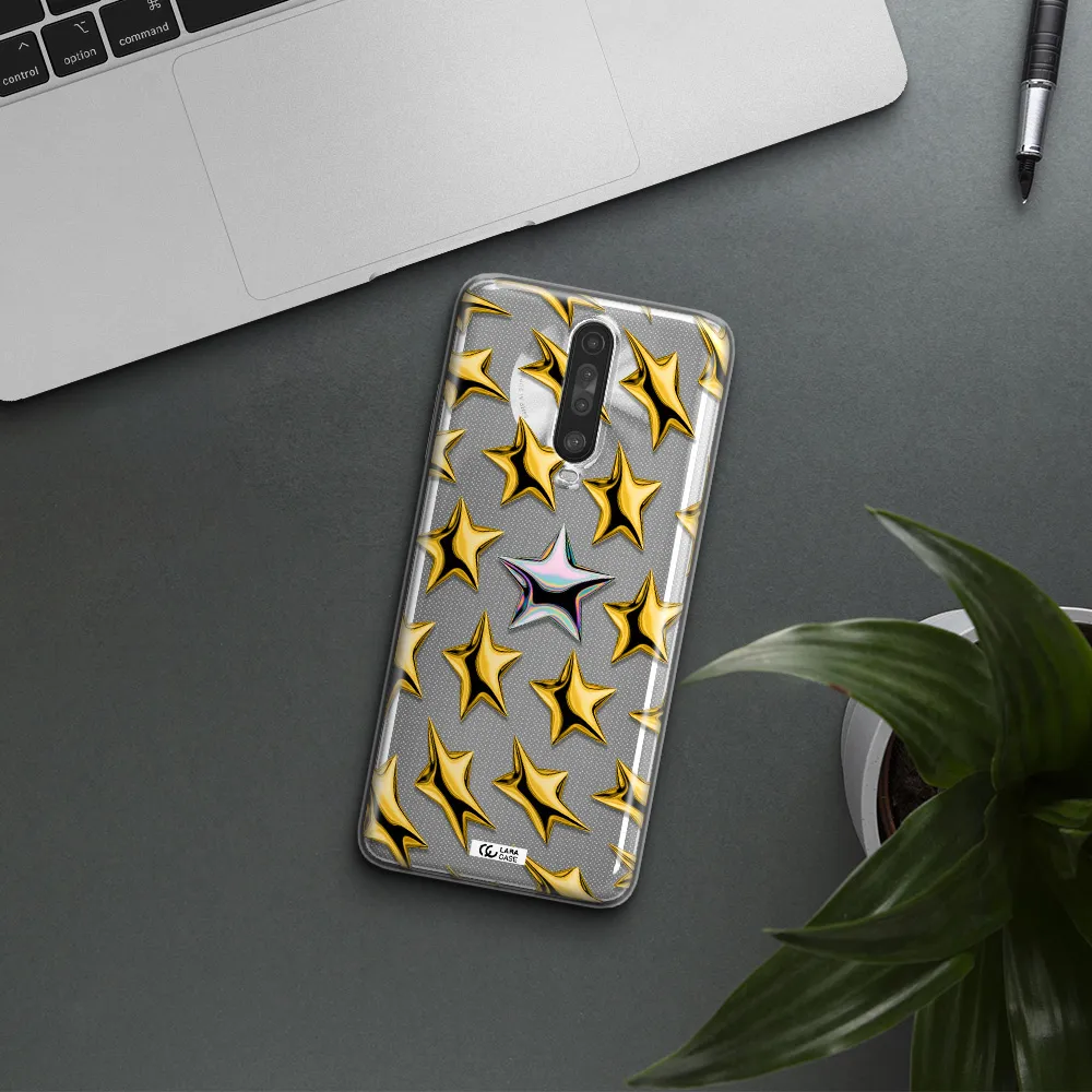 a group of gold stars Xiaomi Redmi K30 Clear TPU Case