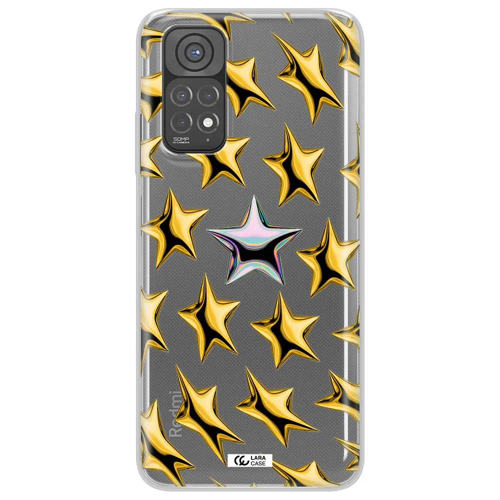 a group of gold stars Xiaomi Redmi Note 11 Clear TPU Case