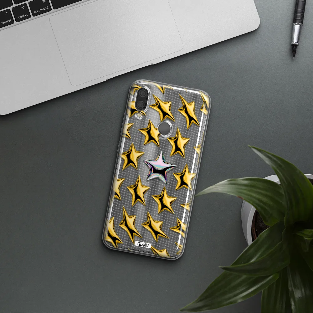 a group of gold stars Xiaomi Redmi Note 7 Clear TPU Case