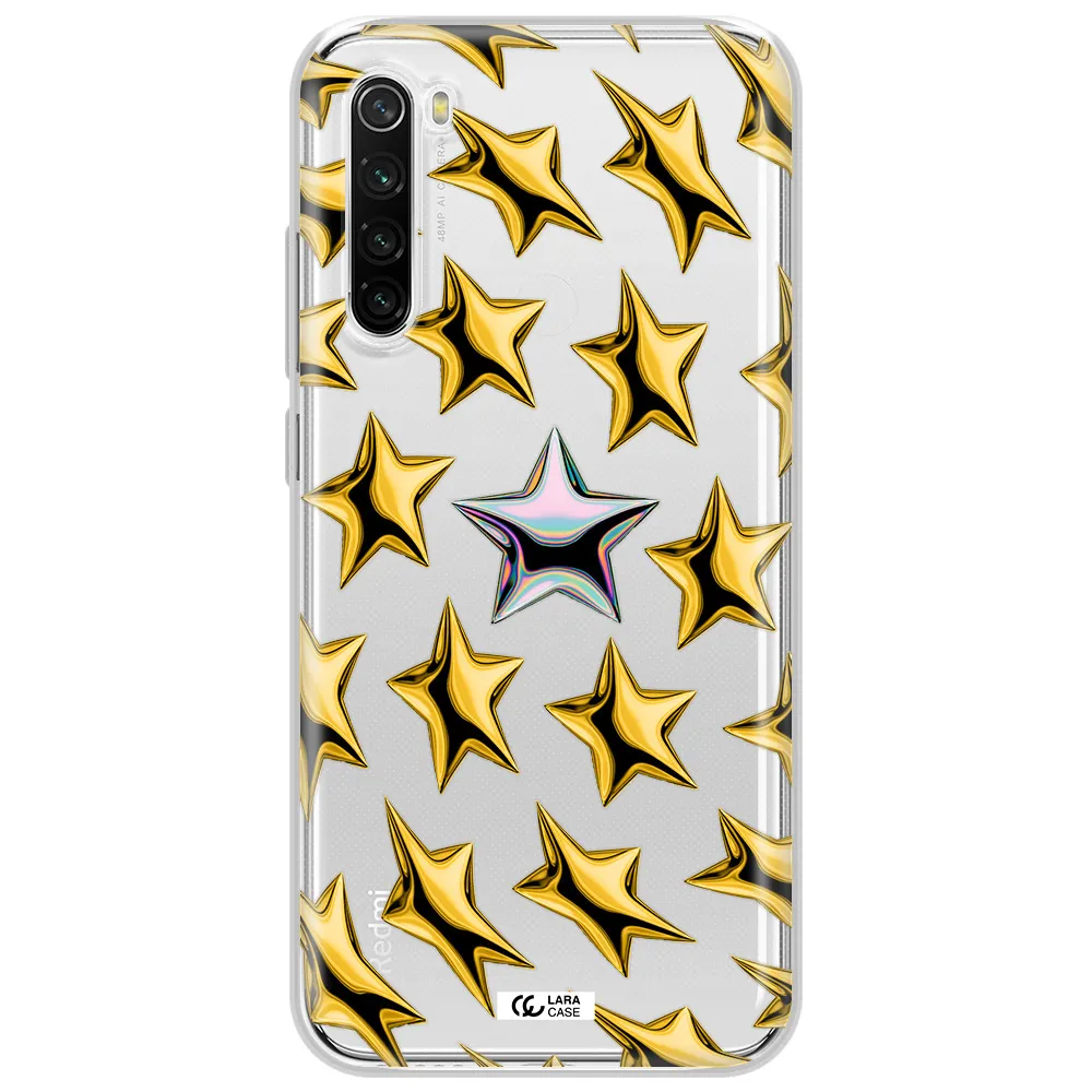 A Group Of Gold Stars Xiaomi Redmi Note 8T Clear Tpu Case