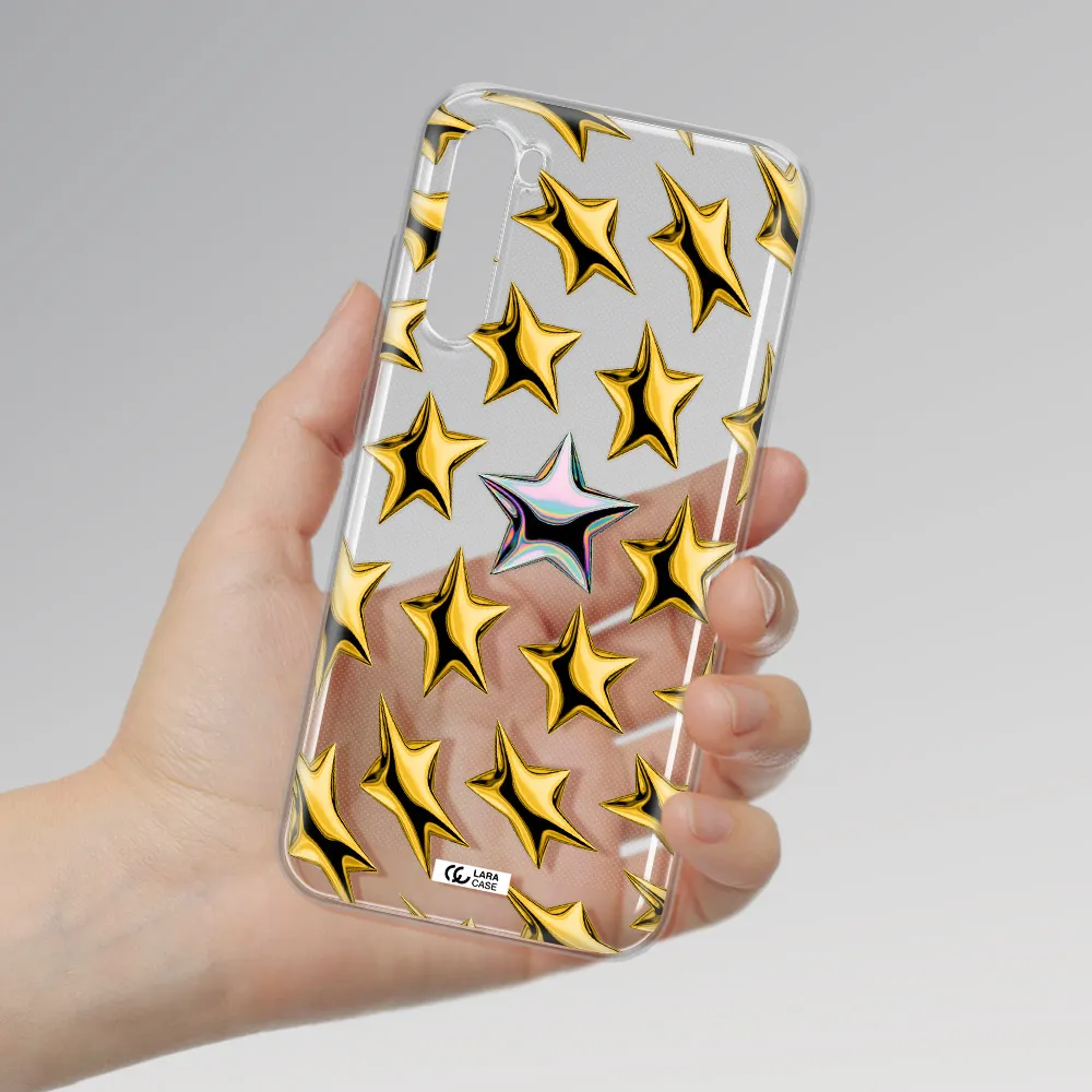 A Group Of Gold Stars Xiaomi Redmi Note 8T Clear Tpu Case