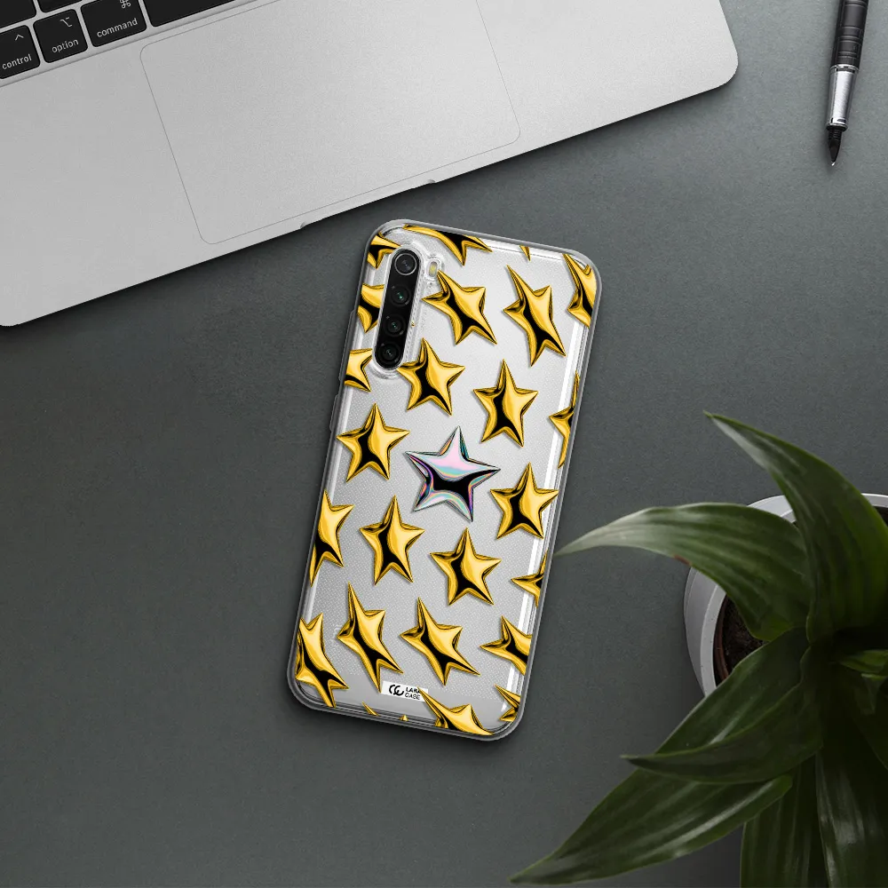 A Group Of Gold Stars Xiaomi Redmi Note 8T Clear Tpu Case