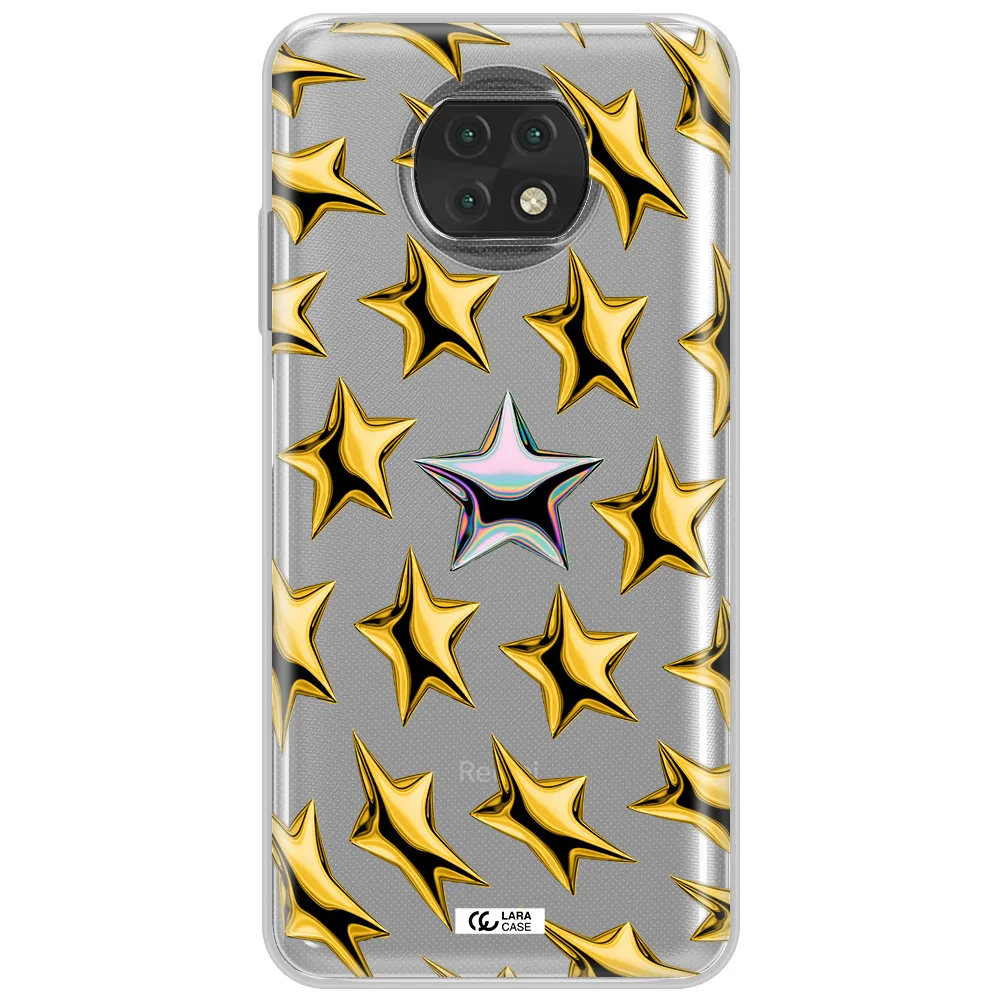 A Group Of Gold Stars Xiaomi Redmi Note 9T Clear Tpu Case